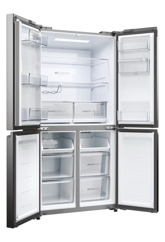Réfrigérateur Multi-Portes Haier HCW58F18EWMP - Cube 83 Série 5 - 525L, No Frost, Classe Énergétique E, Inox Satiné - Garantie 12 Mois