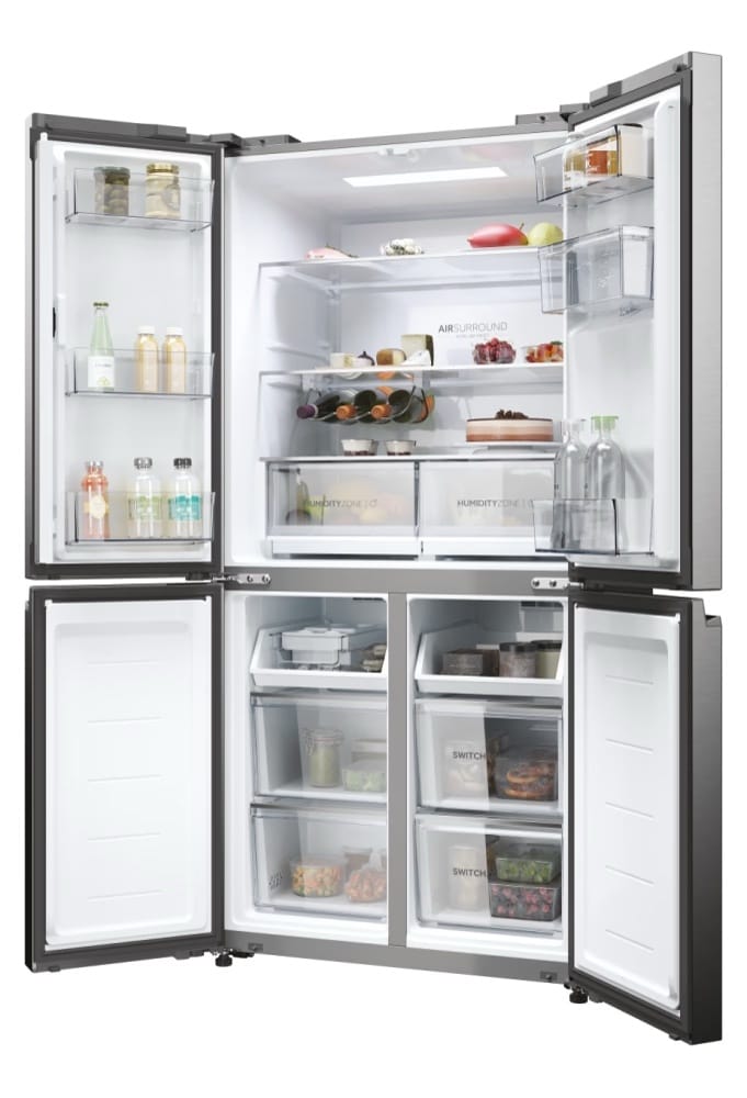 Réfrigérateur Multi-Portes Haier HCW58F18EWMP - Cube 83 Série 5 - 525L, No Frost, Classe Énergétique E, Inox Satiné - Garantie 12 Mois