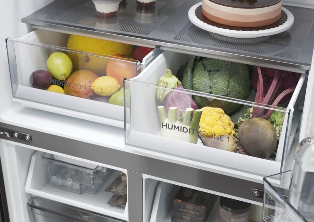 Réfrigérateur Multi-Portes Haier HCW58F18EWMP - Cube 83 Série 5 - 525L, No Frost, Classe Énergétique E, Inox Satiné - Garantie 12 Mois