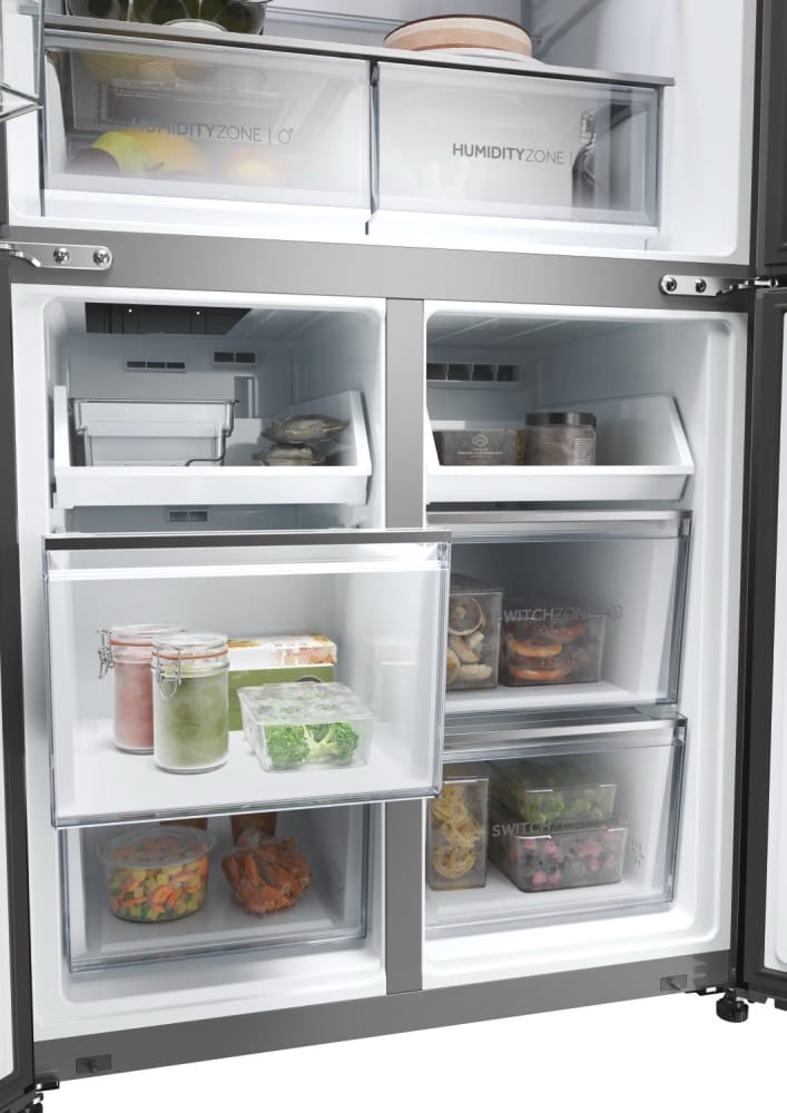 Réfrigérateur Multi-Portes Haier HCW58F18EWMP - Cube 83 Série 5 - 525L, No Frost, Classe Énergétique E, Inox Satiné - Garantie 12 Mois