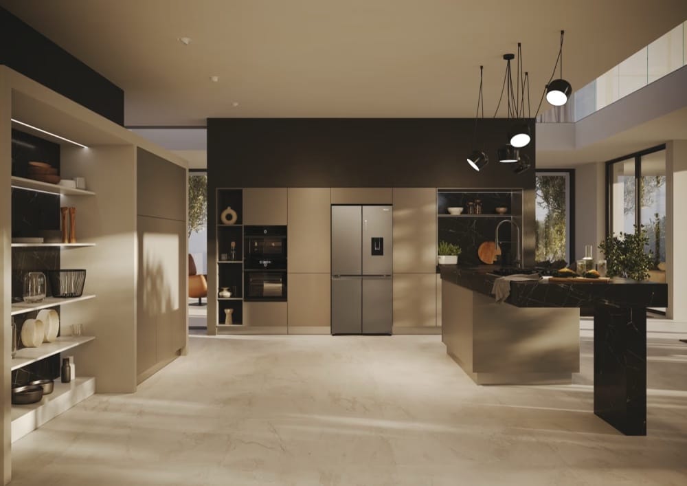 Réfrigérateur Multi-Portes Haier HCW58F18EWMP - Cube 83 Série 5 - 525L, No Frost, Classe Énergétique E, Inox Satiné - Garantie 12 Mois