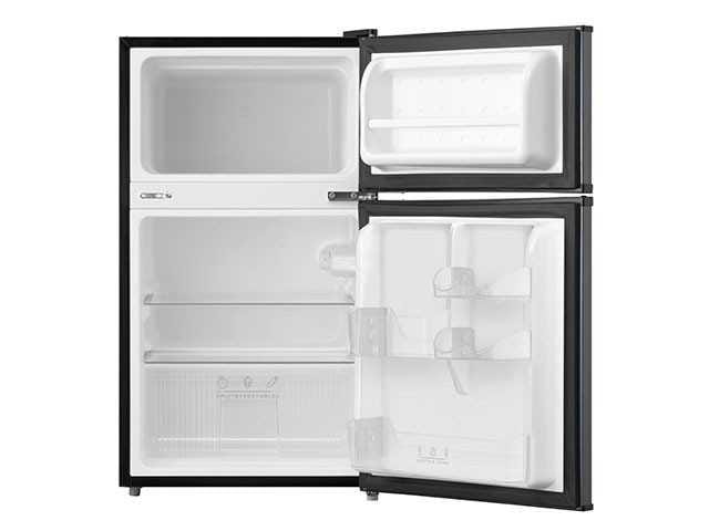 Réfrigérateur Bar Finix 2 Portes 113L - Compact Gris/Noir avec Congélateur, Système Defrost et Clé | Modèle HD-113FN