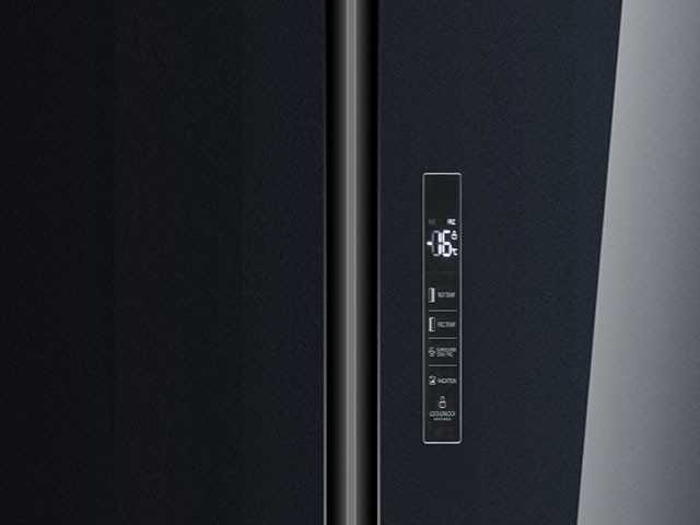 Réfrigérateur Américain - Midea - Inverter 710L - Design Verre Noir & Performance Haute Capacité