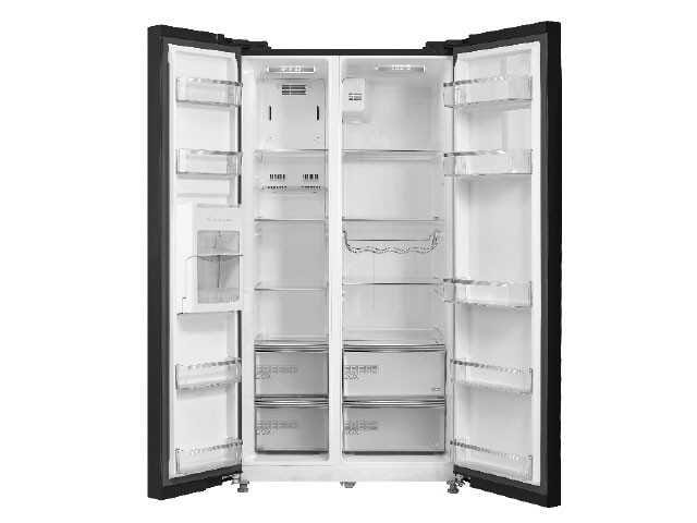 Réfrigérateur Américain - Midea - Inverter 710L - Design Verre Noir & Performance Haute Capacité