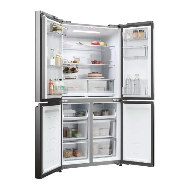 Réfrigérateur Multi-Portes Cube 83 Série 5 HCW58F18EWMP - 4 Portes, No Frost, Classe Énergétique E, Platinum Inox