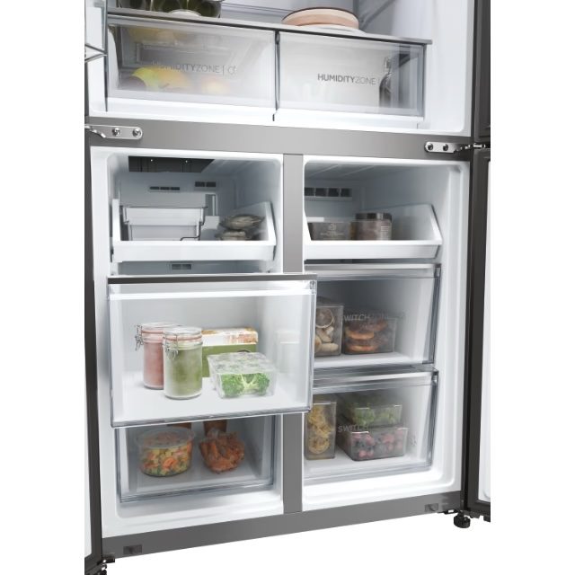 Réfrigérateur Multi-Portes Cube 83 Série 5 HCW58F18EWMP - 4 Portes, No Frost, Classe Énergétique E, Platinum Inox