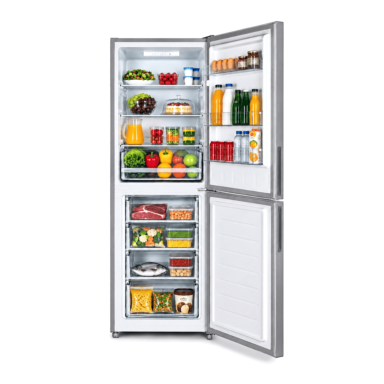 RÉFRIGÉRATEUR - COMBINÉ - DESKA BF309DK – 4 TIROIRS CONGÉLATEUR – GRIS