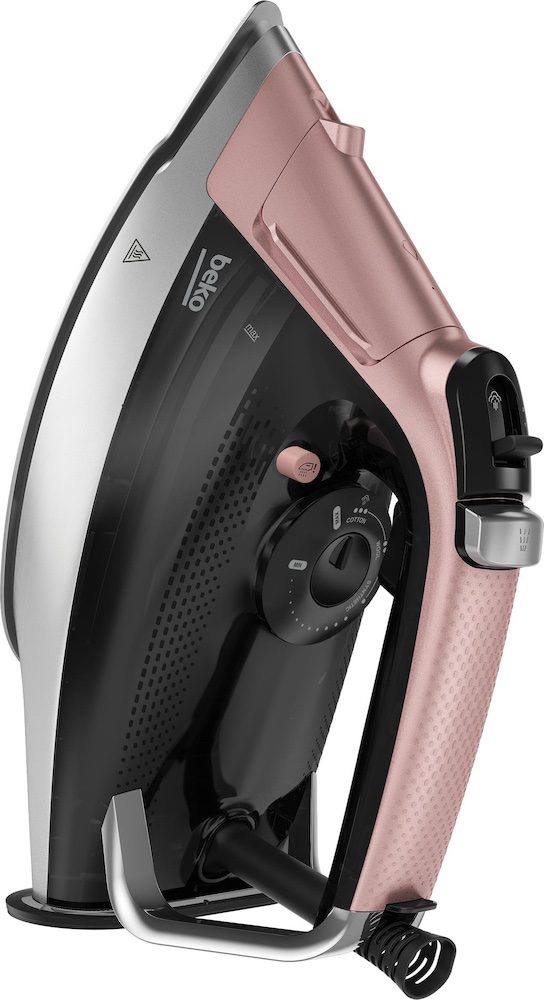 Fer à repasser vapeur performant Beko SIM8130P – Puissance 3000W, Débit vapeur 270 g/min, Design Noir et Rose