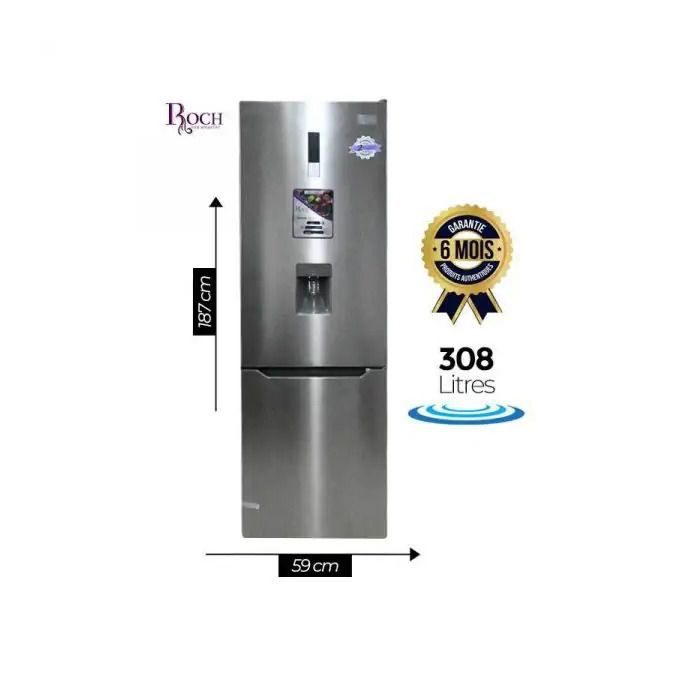 Réfrigérateur Combiné ROCH RFR-360 DB-B 310L AB DISTRIBUTION