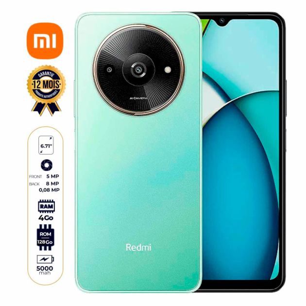 Xiaomi Redmi A3x - Smartphone 128 Go - 4 Go RAM - Écran 6,71” HD+ - Double SIM - Batterie 5000 mAh - Caméras 8 MP+5 MP - Garantie 12 Mois