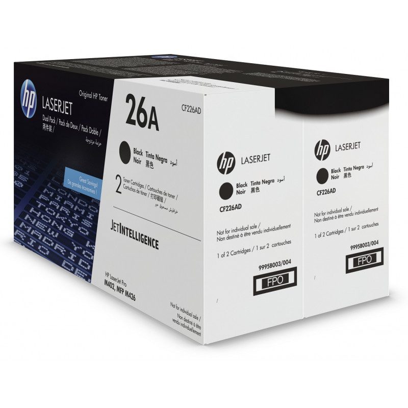 Toner HP 26A (CF226A) Noir Original – Cartouche Laser Jet Haute Performance pour Imprimantes HP – Qualité Professionnelle