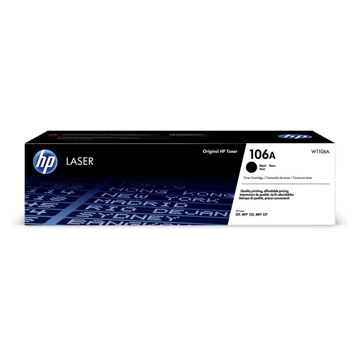 Toner Laser Noir Compatible HP 106A – Référence W1106A – Cartouche Imprimante HP LaserJet