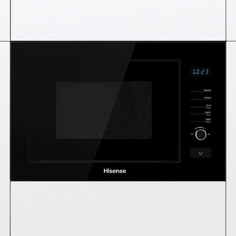 Micro-ondes encastrable - Hisense - 25L avec gril – Noir élégant HB25MOBX7G (900W, minuterie, programmable)