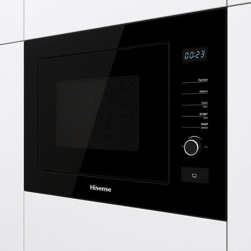 Micro-ondes encastrable - Hisense - 25L avec gril – Noir élégant HB25MOBX7G (900W, minuterie, programmable)
