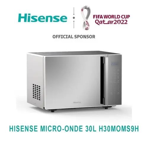 Micro-ondes - Hisense - 30 L - Gris H30MOMS9H – Puissant, Moderne et Ultra-Pratique