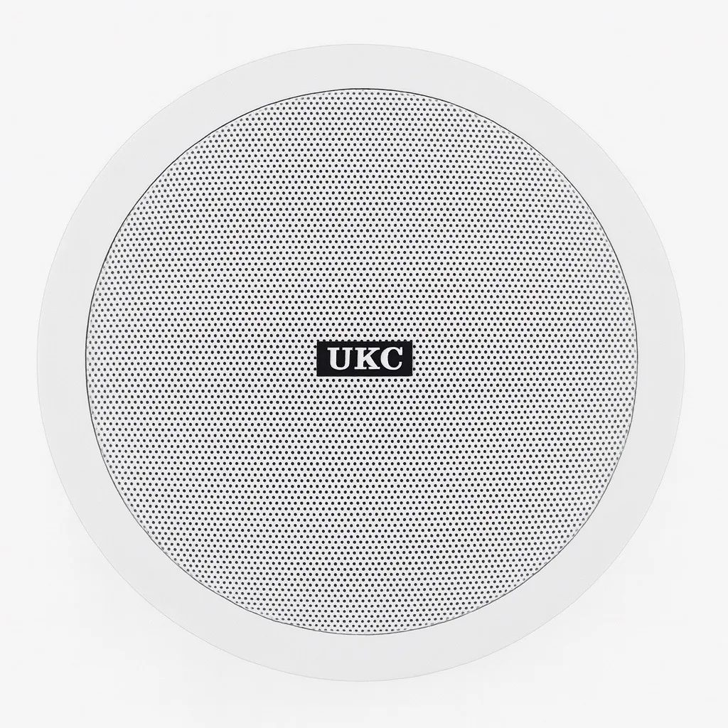 Haut-parleur de plafond étanche UKC CS-8500BM 20W – Encastrable 8,5 pouces – Blanc