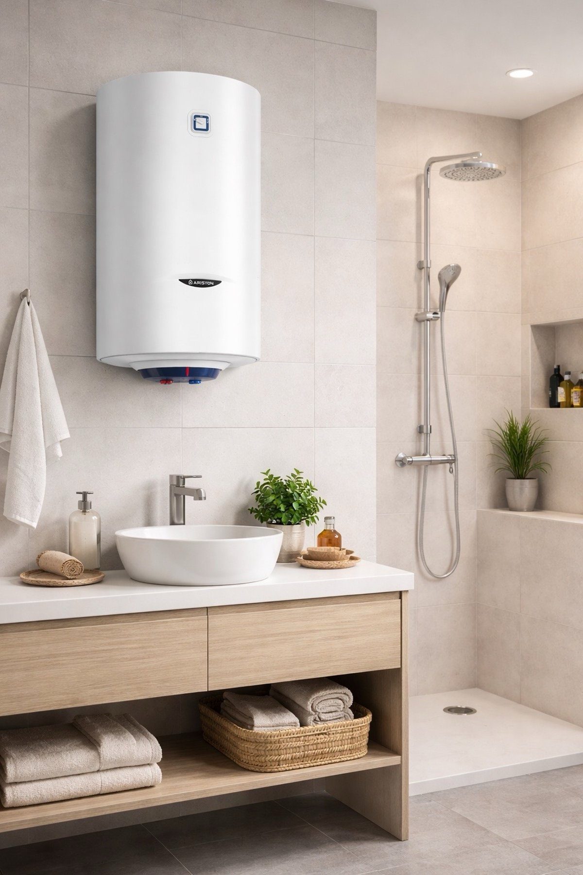 Chauffe-Eau Électrique ARISTON 100 Litres Vertical – Résistance Stéatite Anticalcaire – Installation Murale