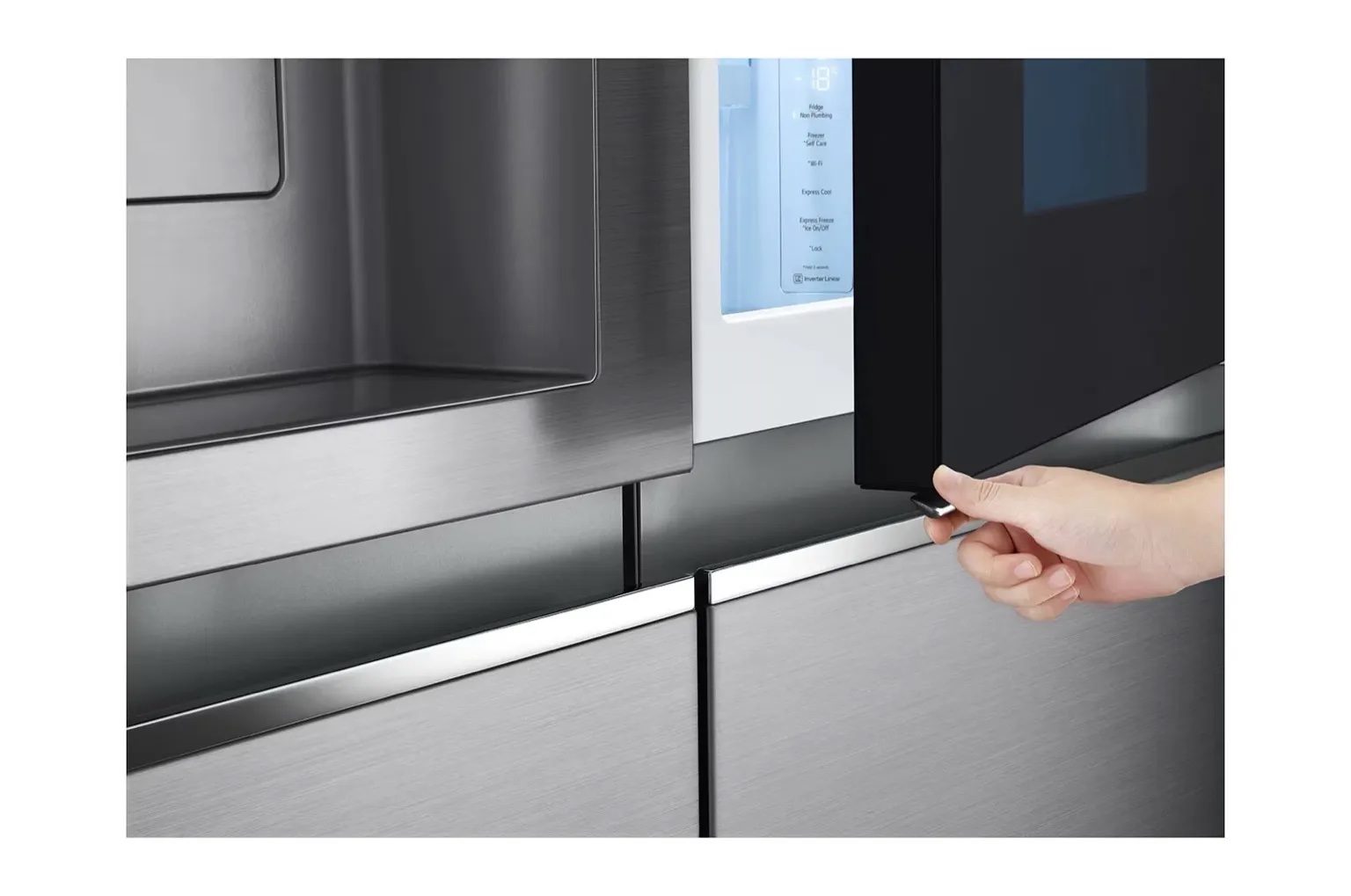 Réfrigérateur LG Côté à Côté InstaView™ Door-in-Door 617 L – GC-X257CSEW – Fontaine à eau – Gris