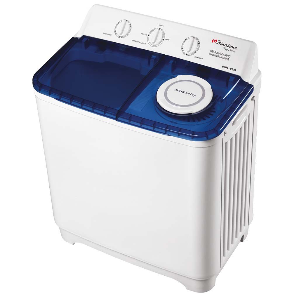 Machine à Laver - Semi-Automatique - Binatone BWM-090D 9 Kg – Double Cuve