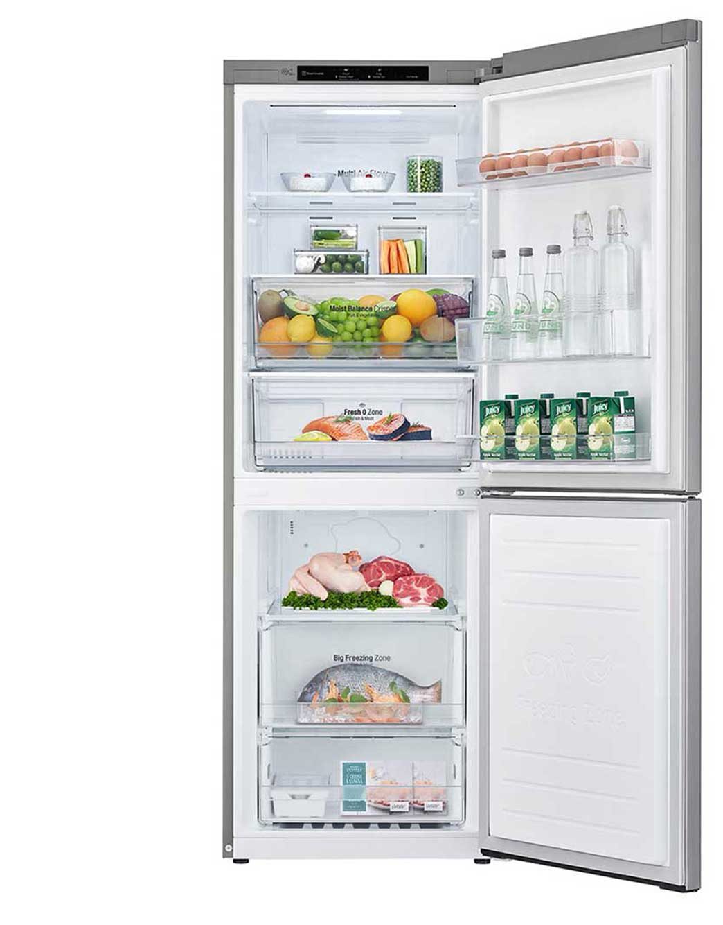 Réfrigérateur Combiné - LG - GC-B369NLJM 306 Litres - No Frost Smart Inverter Gris