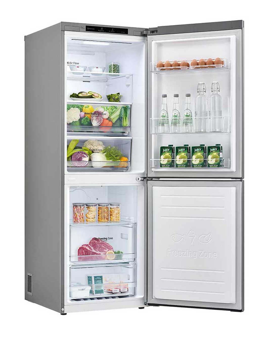 Réfrigérateur Combiné - LG - GC-B369NLJM 306 Litres - No Frost Smart Inverter Gris