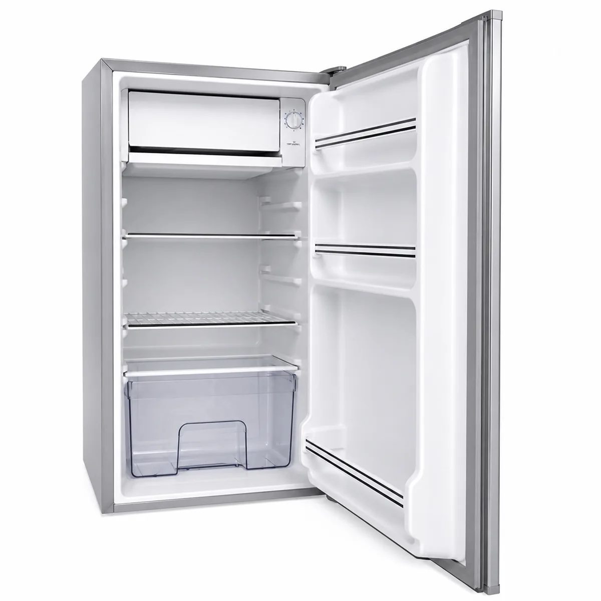 Réfrigérateur Binatone FR-110 92 Litres – Compact – Gris – Avec Congélateur