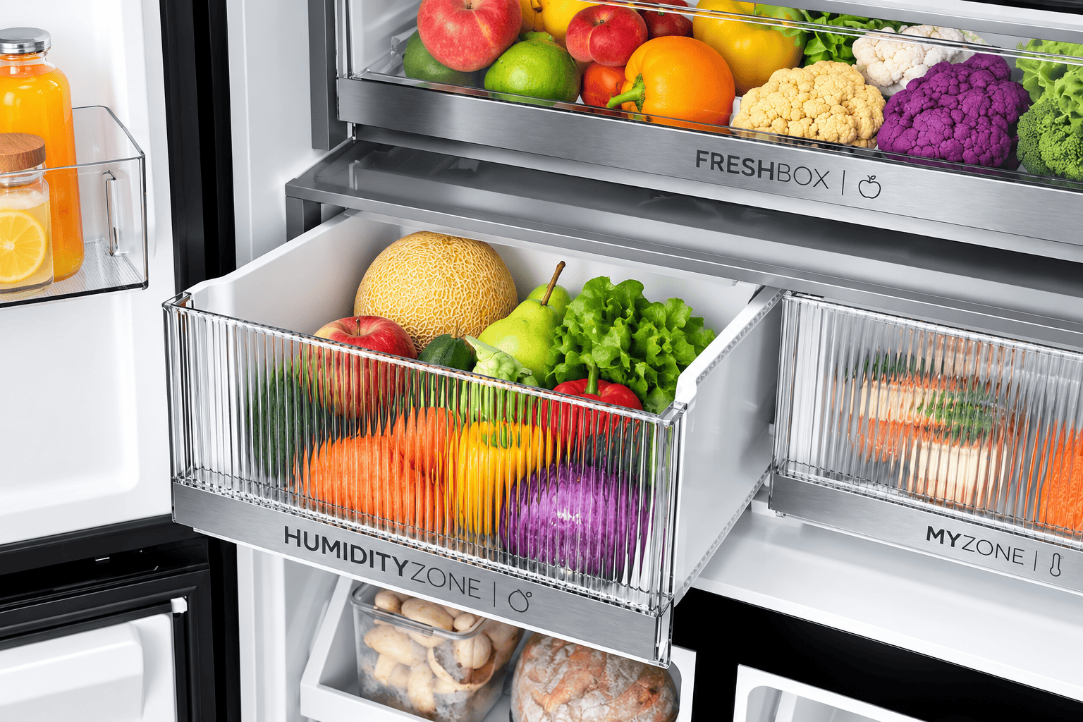 RÉFRIGÉRATEUR - HAIER - SIDE BY SIDE - HCKR7819DWGB 459 L – 4 PORTES NO FROST