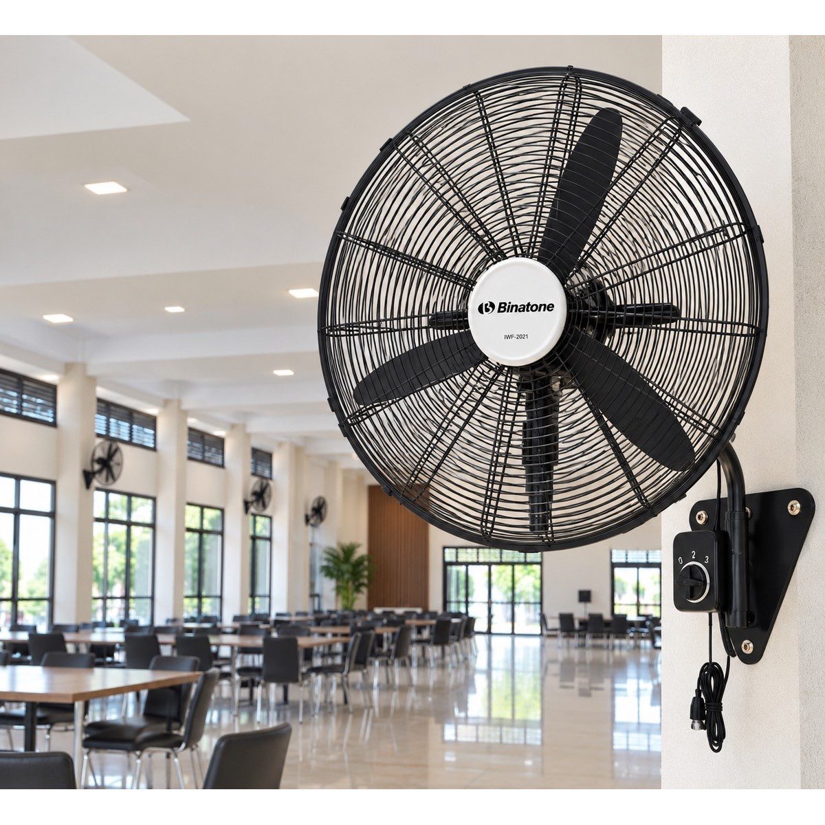 VENTILATEUR MURAL INDUSTRIEL BINATONE IWF-2021 – 20 POUCES – 130W