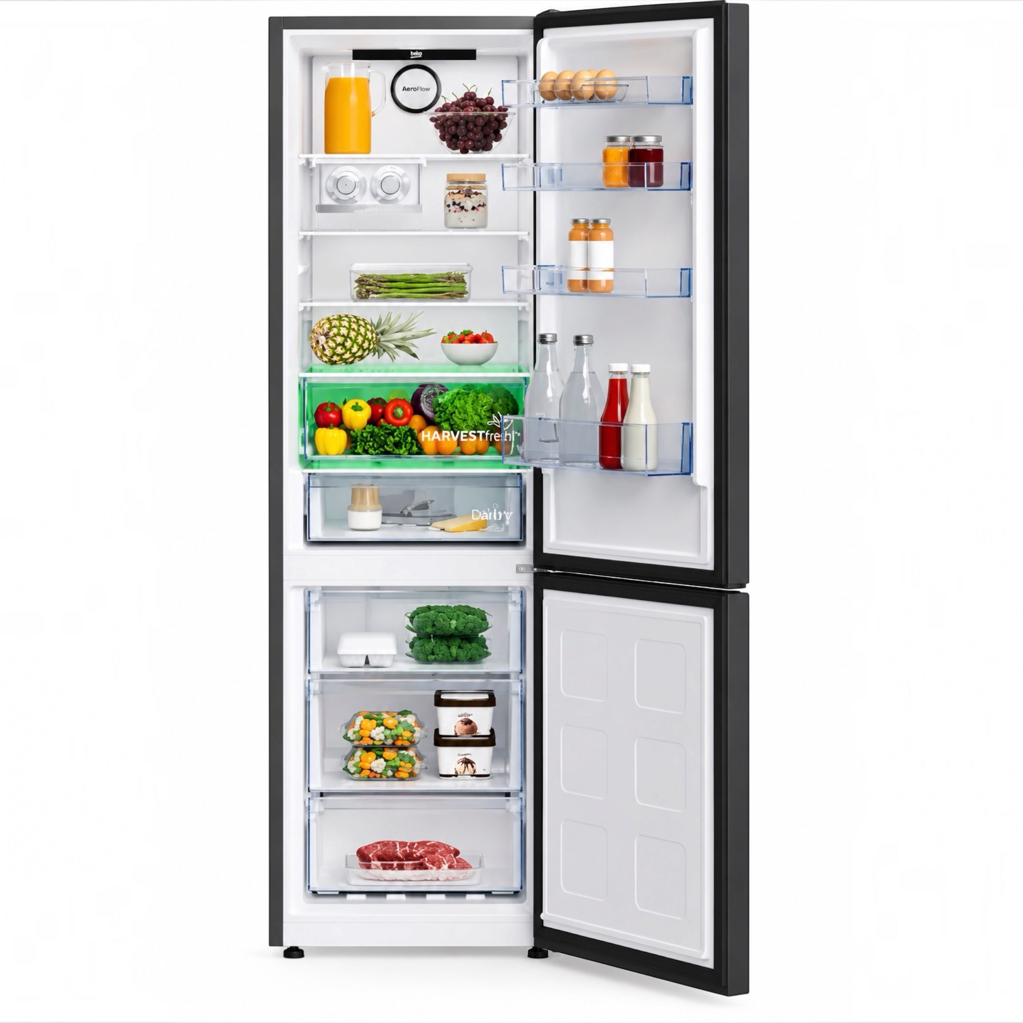 RÉFRIGÉRATEUR BEKO COMBINÉ 407 L NO FROST – 3 TIROIRS – B7RCNA407ZXBR