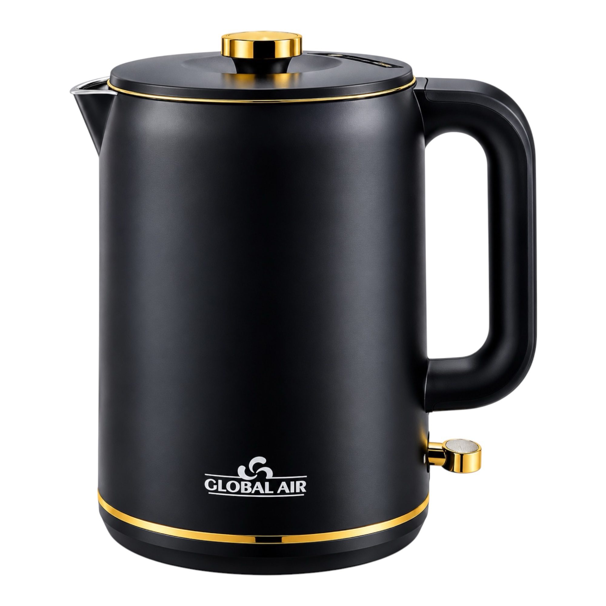 BOUILLOIRE ÉLECTRIQUE GLOBAL AIR GE1060 – 1,7 L, 1785 W, NOIR ET DORÉ