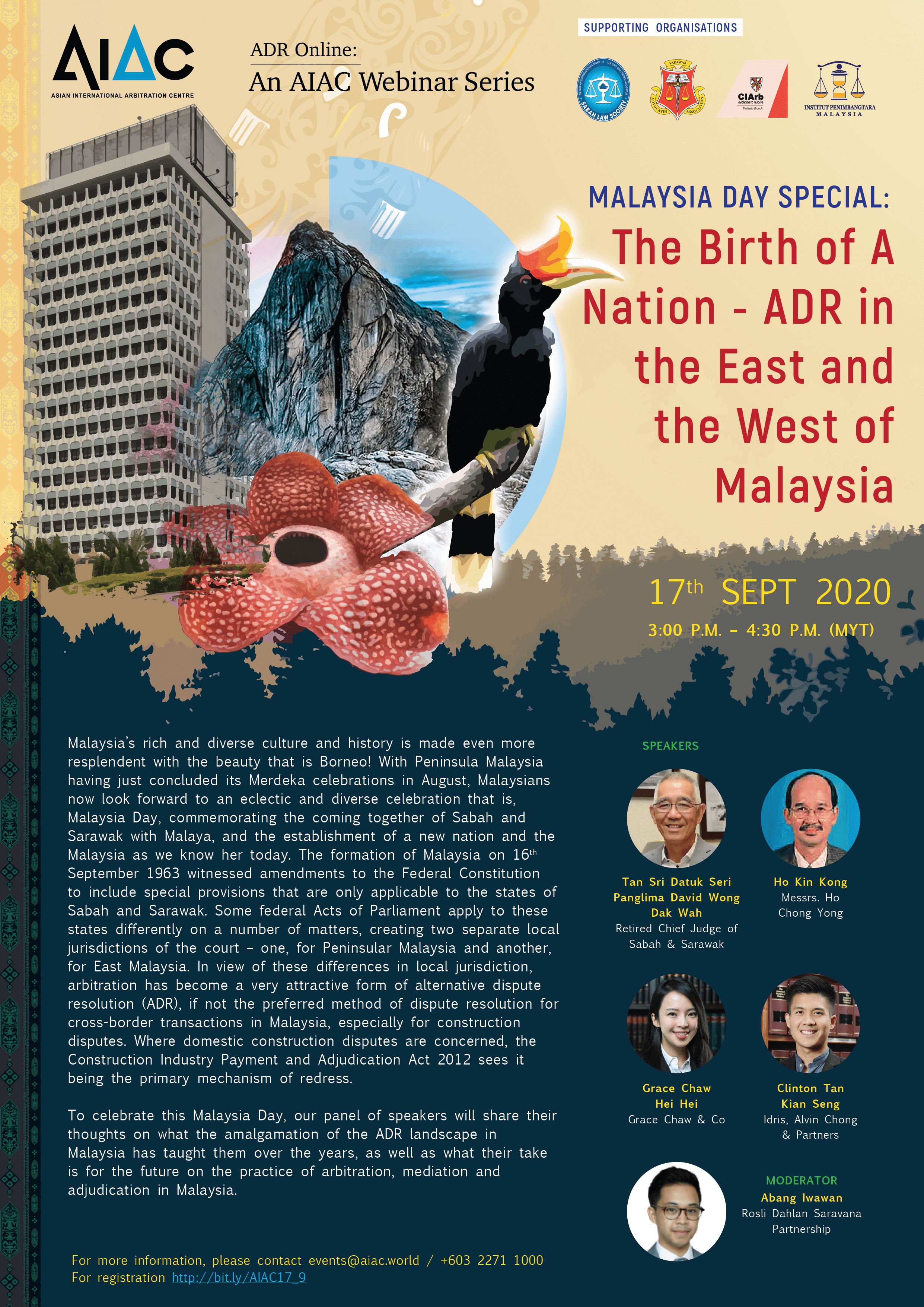 Shares a land border with thailand to the north. Aiac Malaysia Day Special Webinar The Birth Of A Nation Adr In The East And The West Of Malaysia