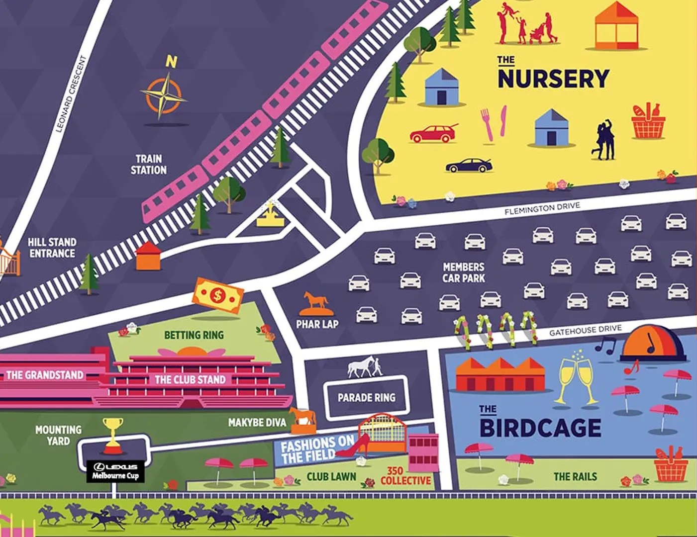 Lexus Melbourne Cup Day 2026 Guide Races Tickets Fashion Transfers Flemington Racecourse Map