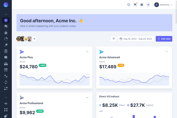 Vuejs admin dashboard template