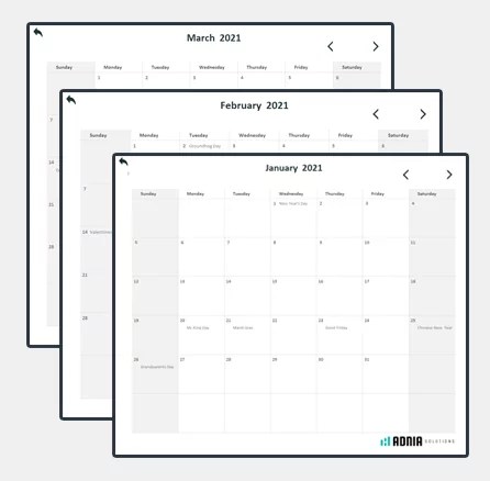 free monthly calendar excel template adnia solutions