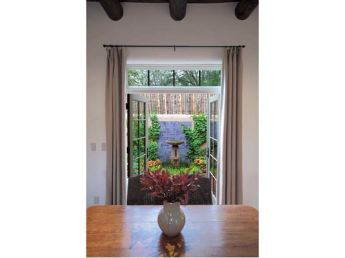 Rear fountain from dining area (summer 2013)