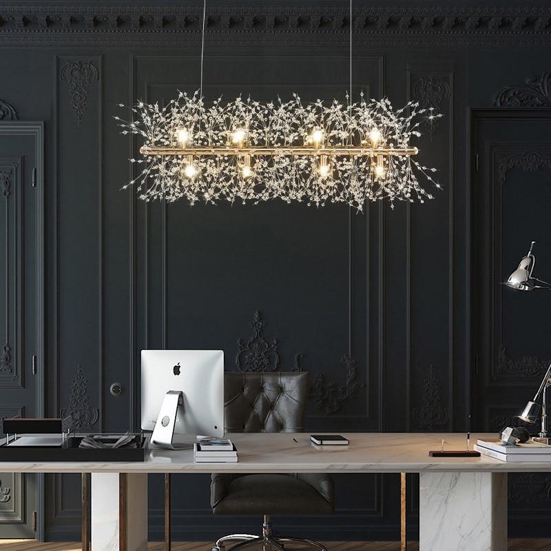 Alice Dandelion Design Lighting Rectangle Crystal Chandelier