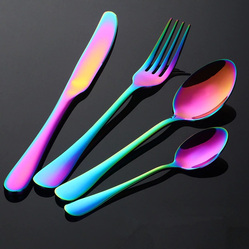 Western Rainbow Irised Cutlery Set