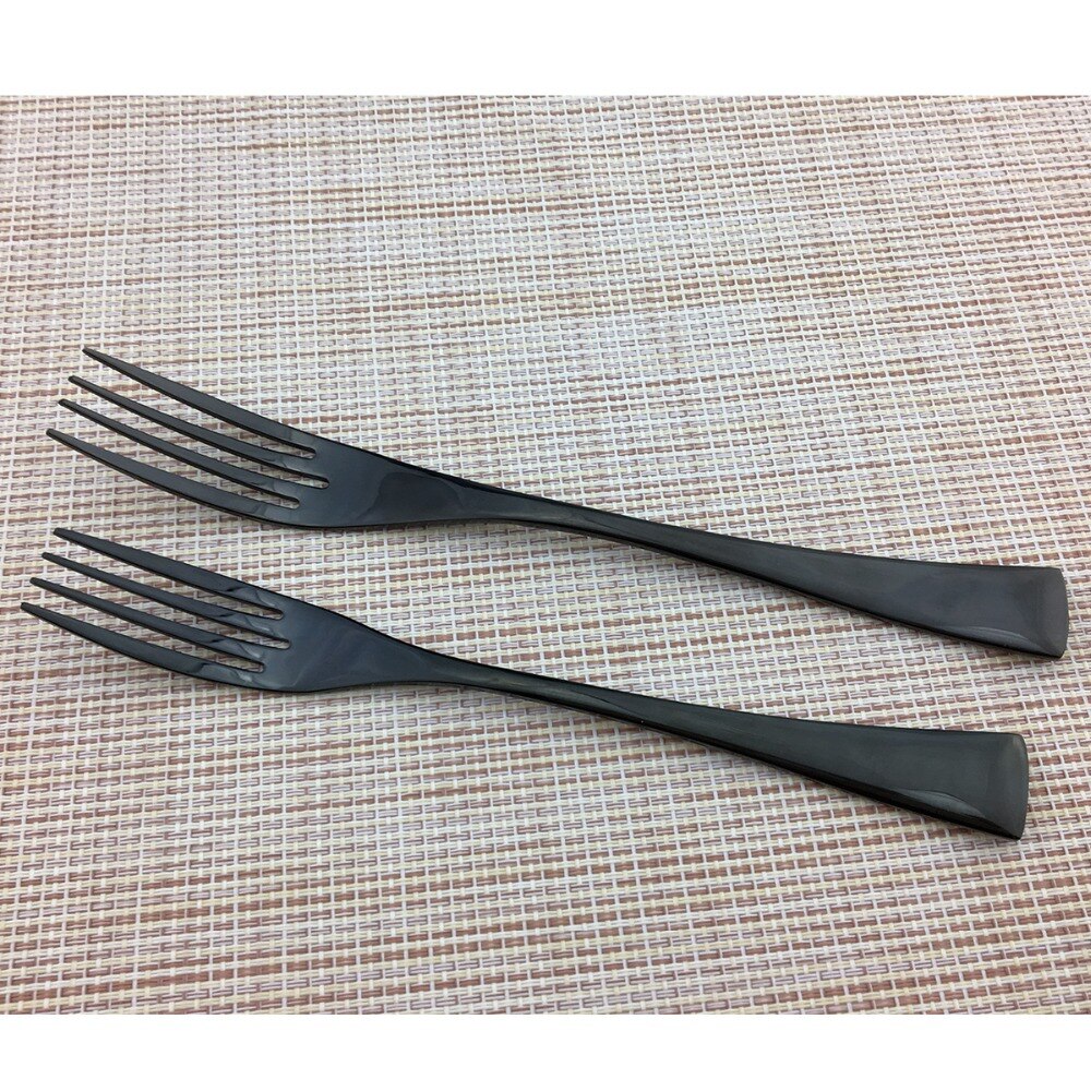 Jet Black Flatware Forks Cutlery Set - Image 6