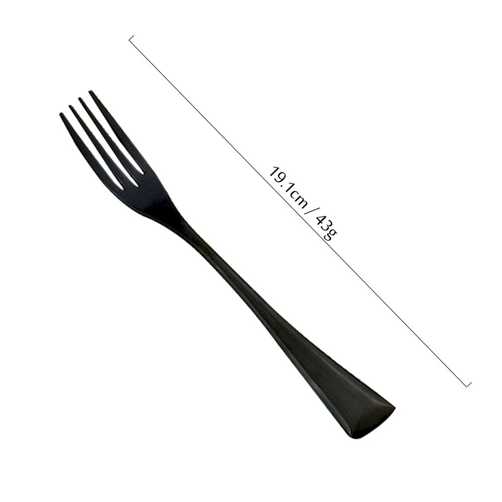 Jet Black Flatware Forks Cutlery Set - Image 3