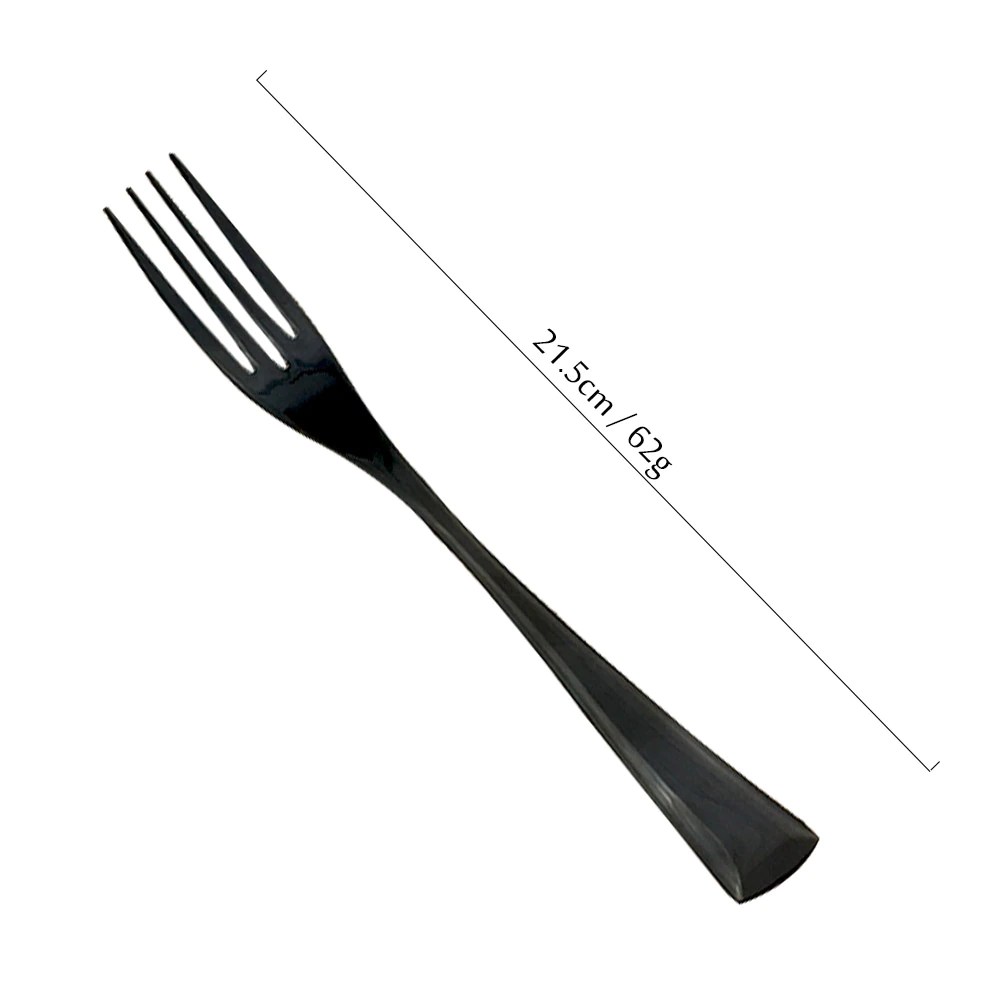 Jet Black Flatware Forks Cutlery Set - Image 2