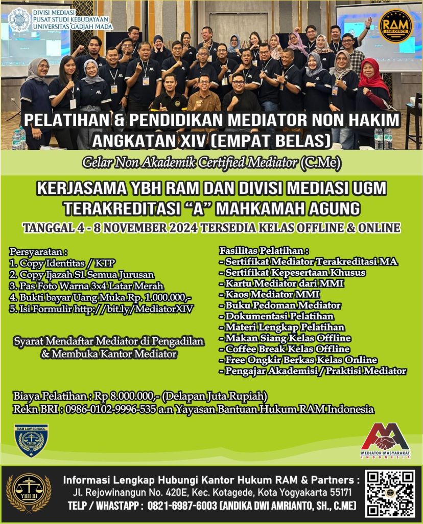 Pendidikan dan Pelatihan Mediator