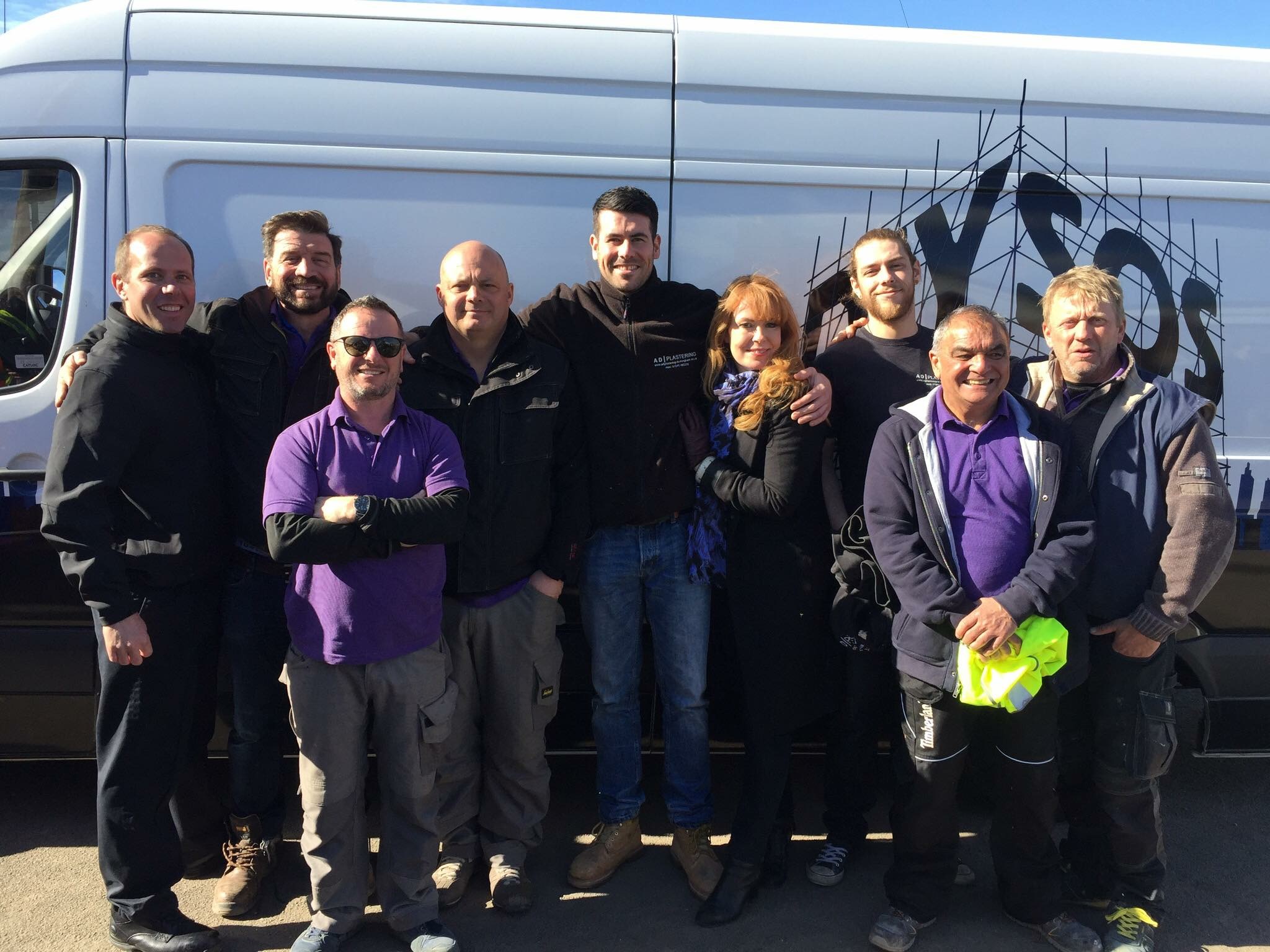 AD Plastering team working with DIY SOS from BBC one