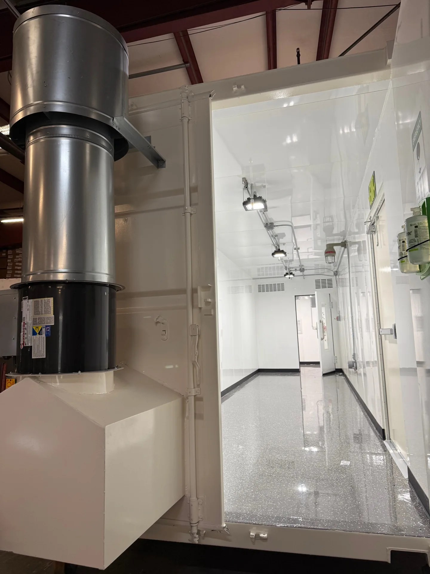 AEL factory container interior and exhaust integration