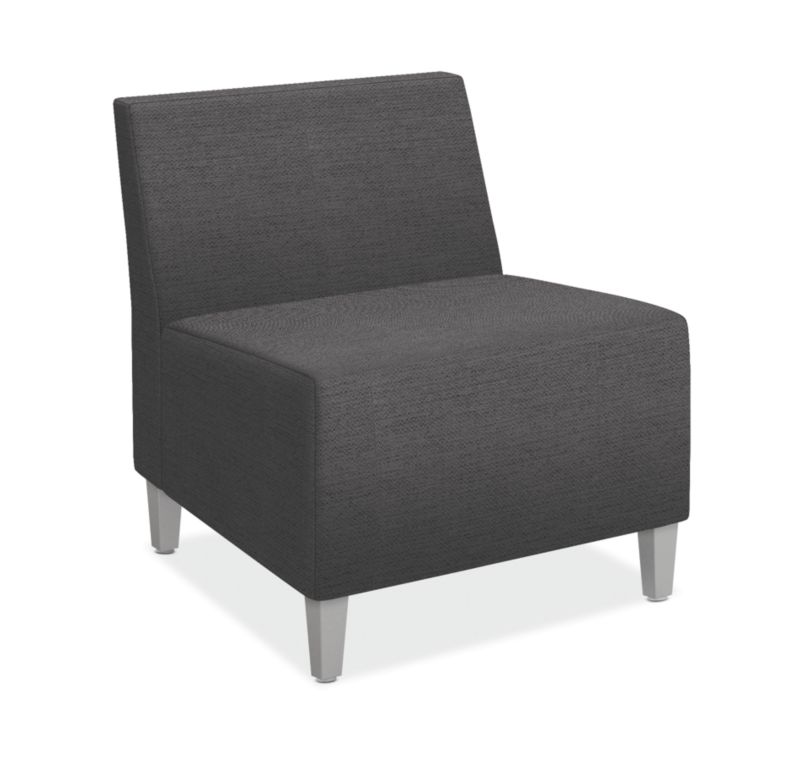 HON Flock Modular Chair | Textured Satin Chrome Legs | Tapered Square ...