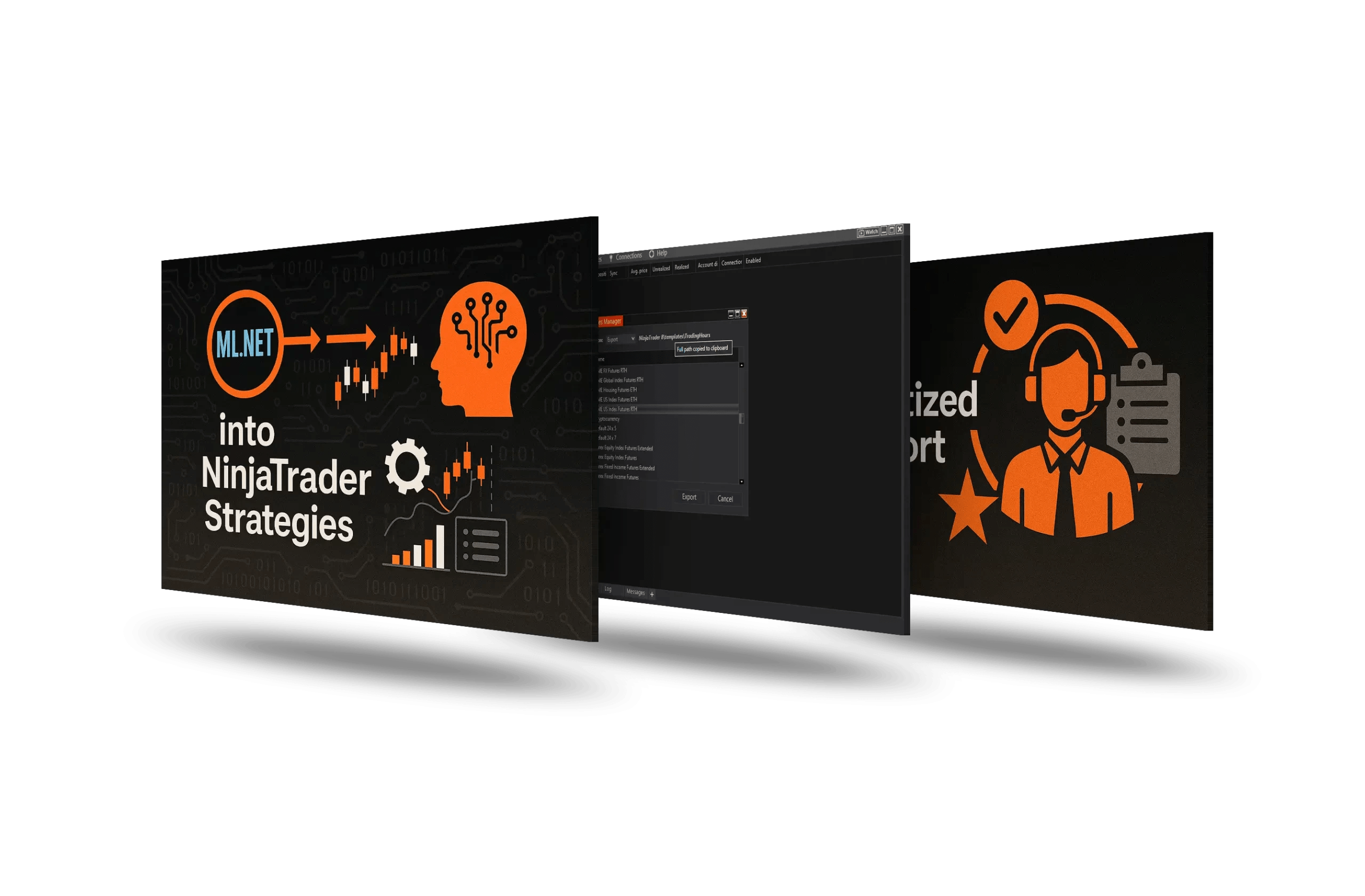 Full access to the complete toolkit, including add-ons, analytics modules, ML.NET-based auto strategies, and priority support.