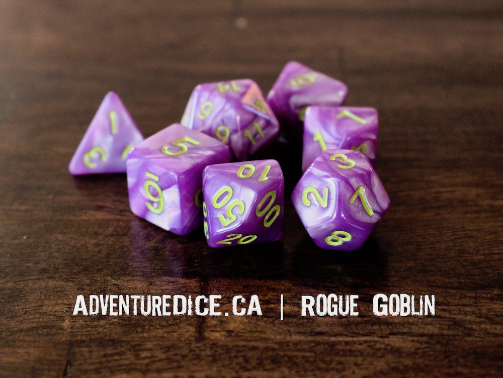 Rogue Goblin dice set Adventure Dice