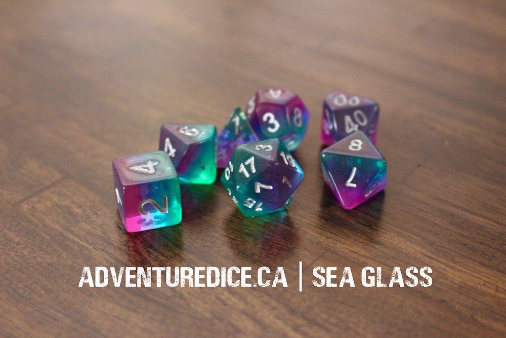 Sea Glass dice set Adventure Dice