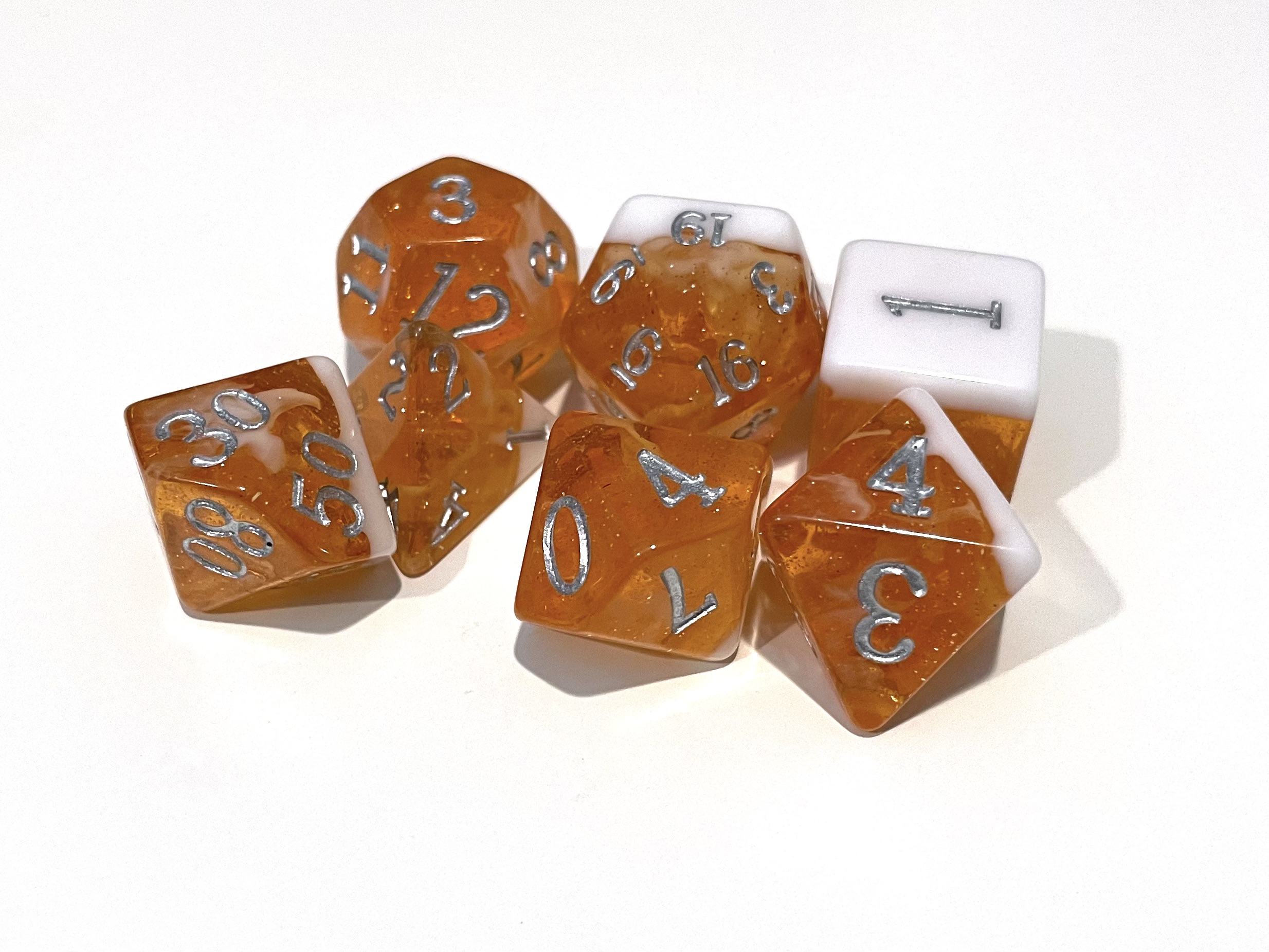Critsicle Float Silver dice set Ice Cream Dice Adventure Dice