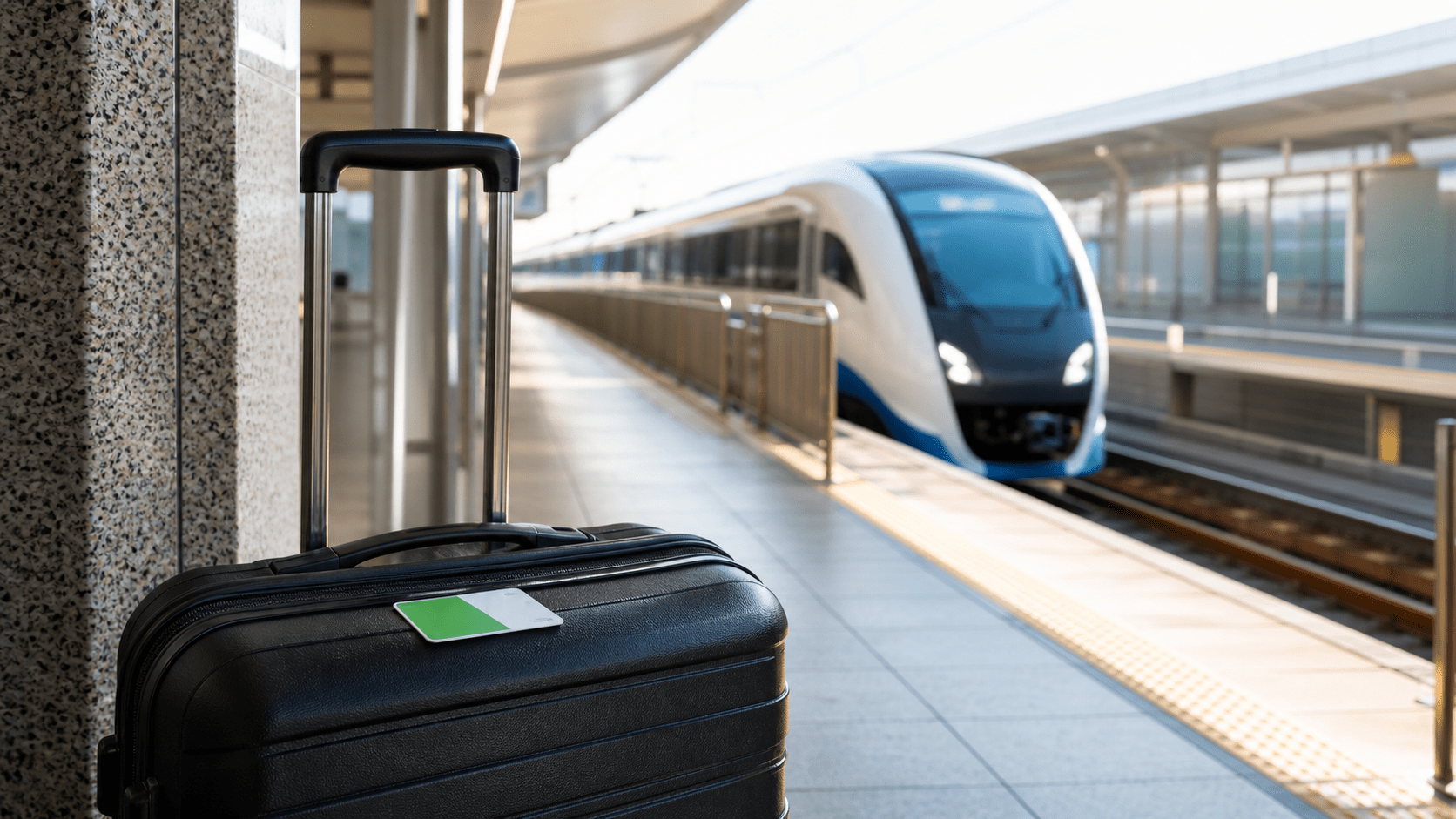 Mala em estação de trem de aeroporto para escolher entre Narita e Haneda