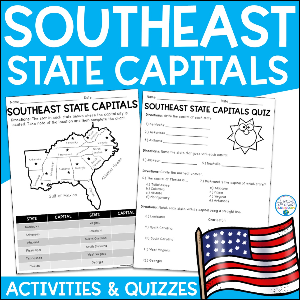 southeast-region-state-capitals-adventures-of-a-4th-grade-classroom